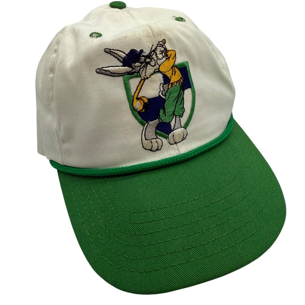 VTG  1991 Bugs‎ Bunny Golf Hat Acme Clothing Co Snapback White Green USA
